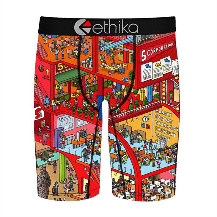 Long Leg Digital Printing on White Briefs men underwear manufacture from Only Claler customized lifelike pattern printing